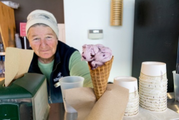 Schweitzer Huckleberry Ice Cream